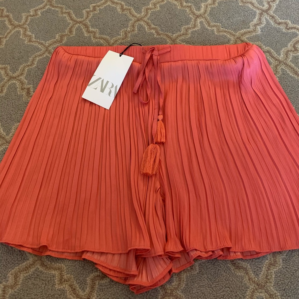 Zara coral shorts